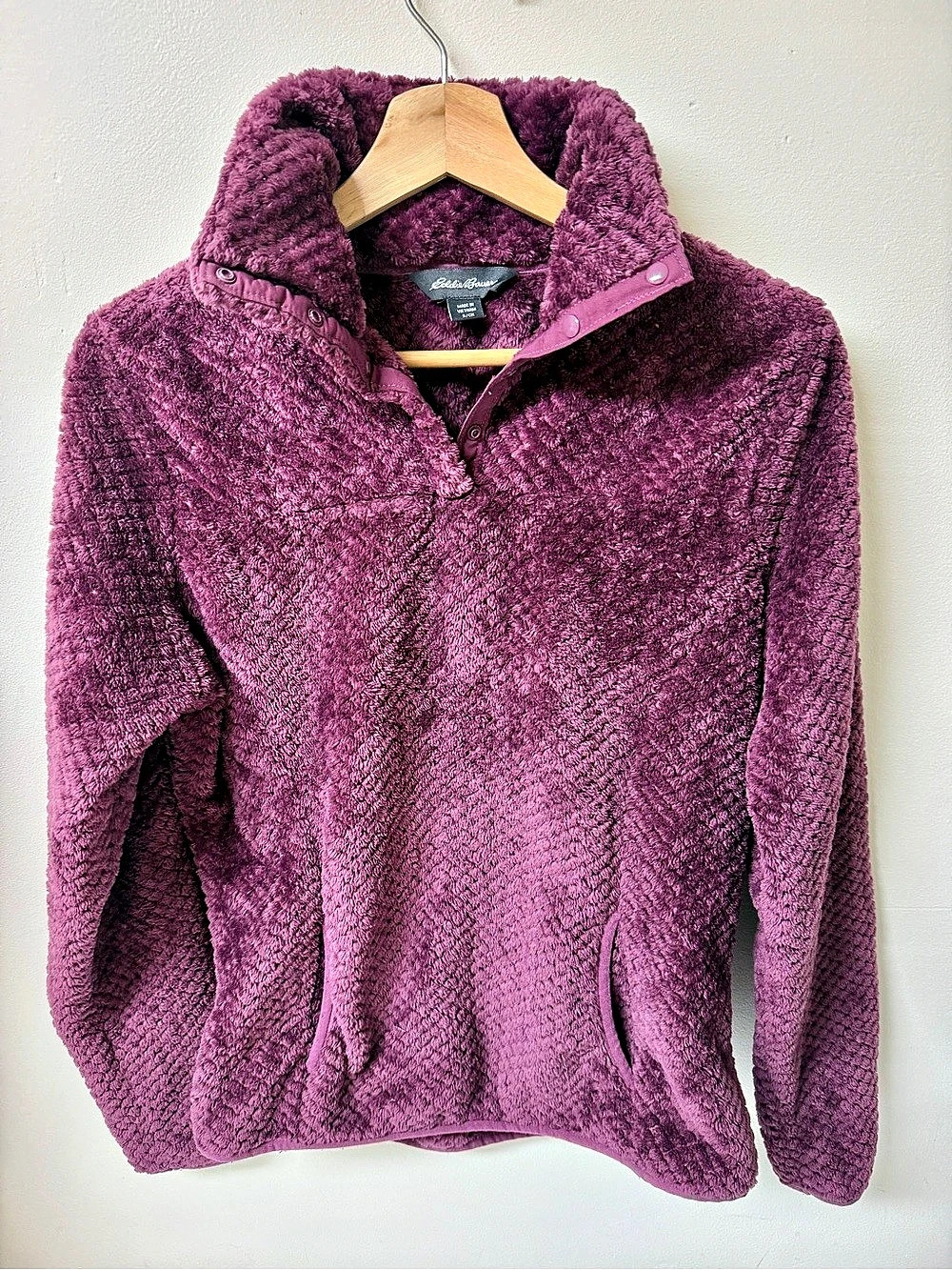 Eddie Bauer Everett Purple Fleece Pull Over